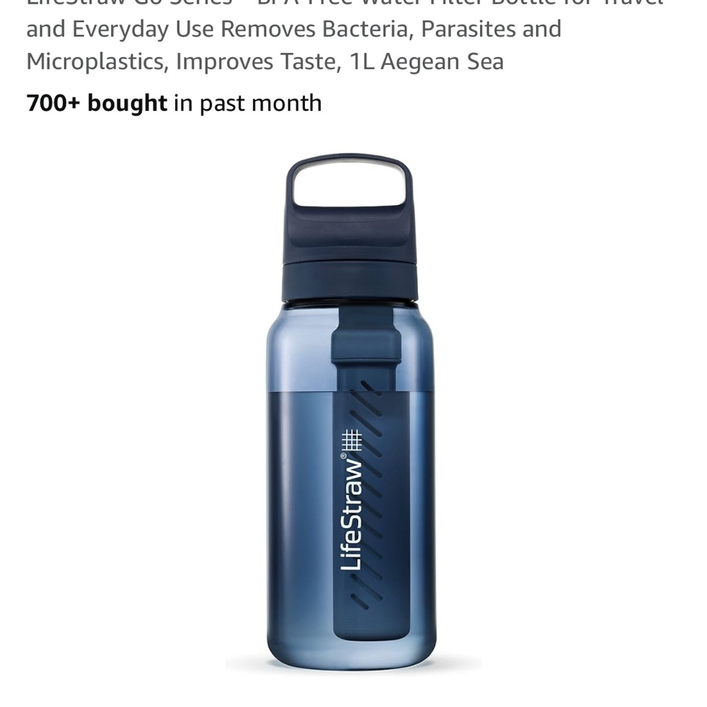 LifeStraw Blue Water Bottle